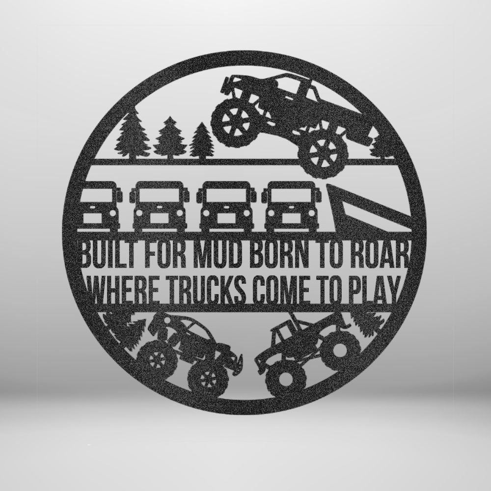Monster Truck Metal Wall Art for Garages, Playrooms, or Man Caves
