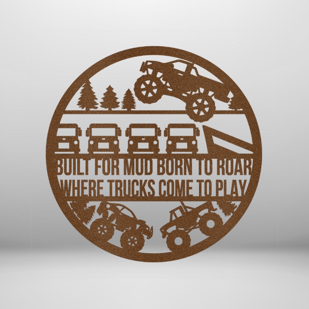 Monster Truck Metal Wall Art for Garages, Playrooms, or Man Caves