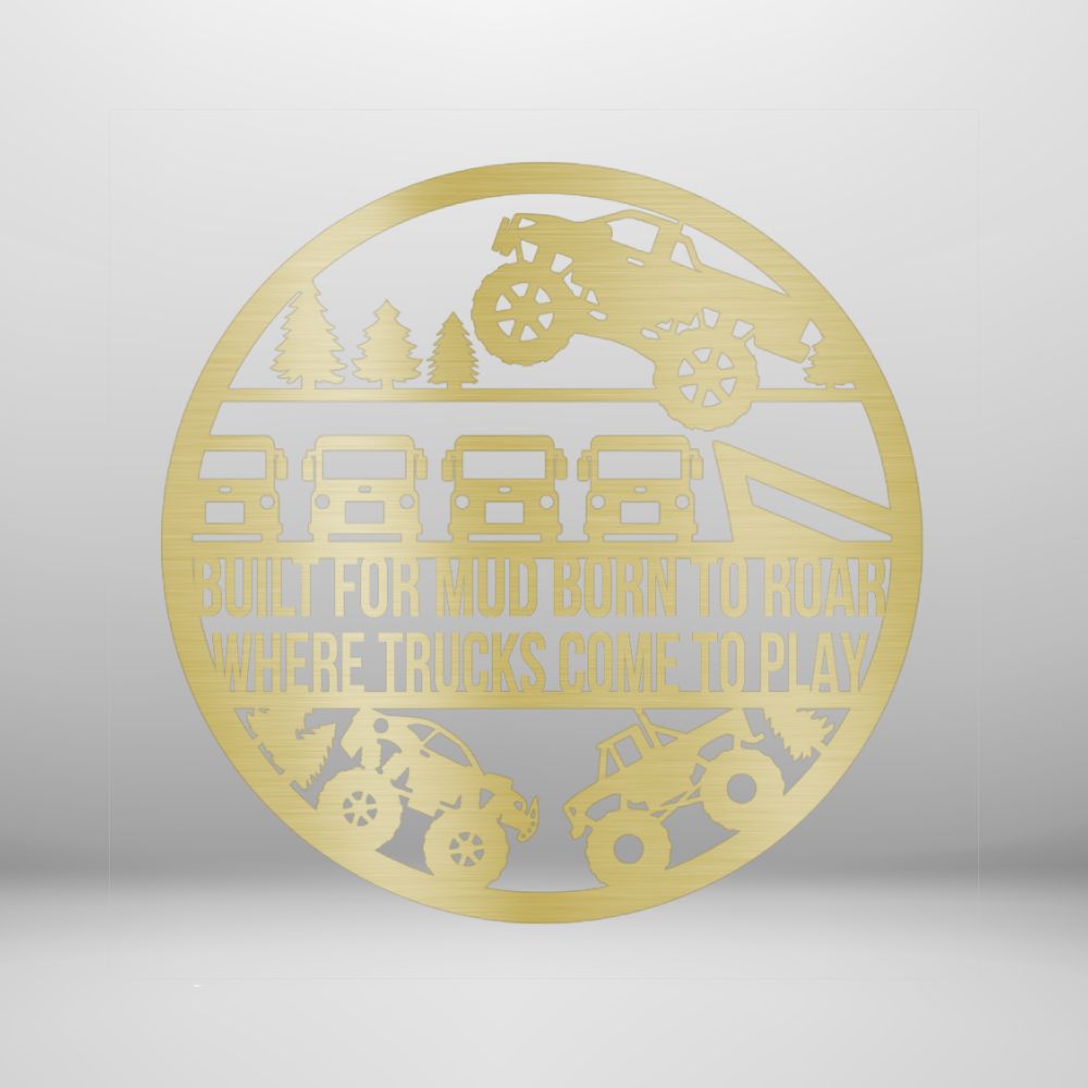 Monster Truck Metal Wall Art for Garages, Playrooms, or Man Caves