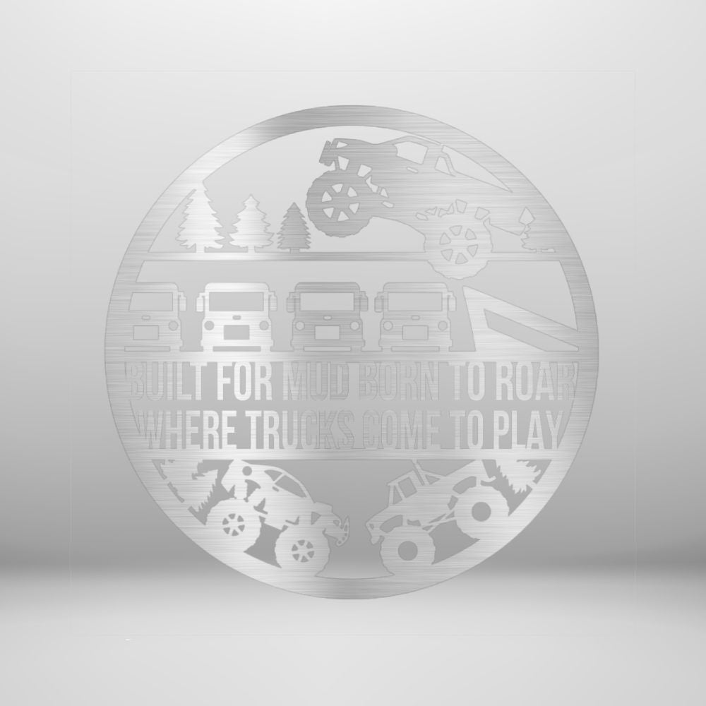 Monster Truck Metal Wall Art for Garages, Playrooms, or Man Caves