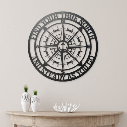 Nautical Compass Metal Wall Art