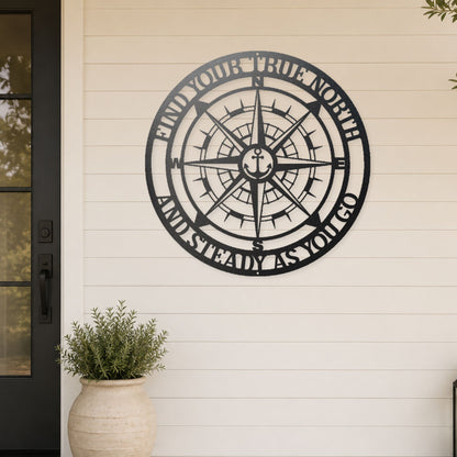Nautical Compass Metal Wall Art