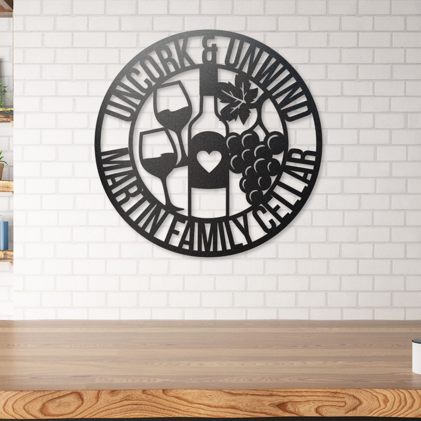 Personalized Wine Cellar Metal Wall Art