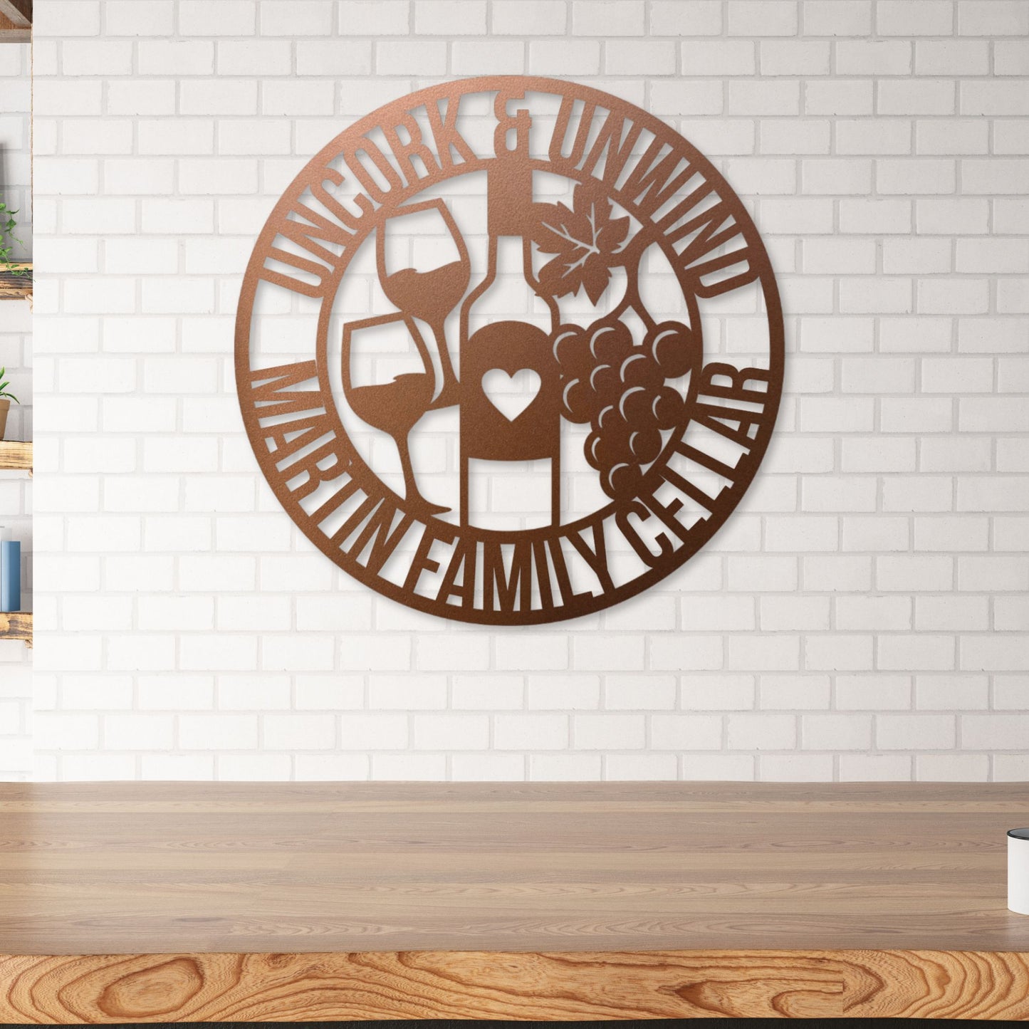 Personalized Wine Cellar Metal Wall Art