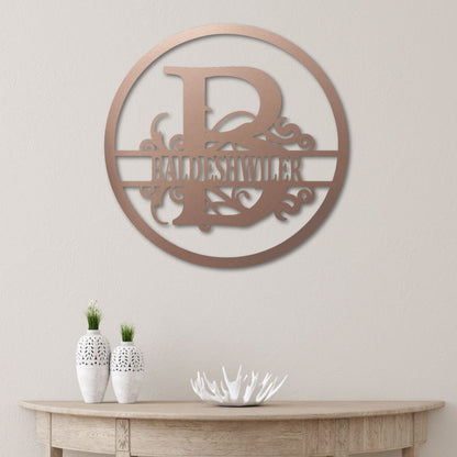 MONOGRAM SPLIT FAMILY NAME