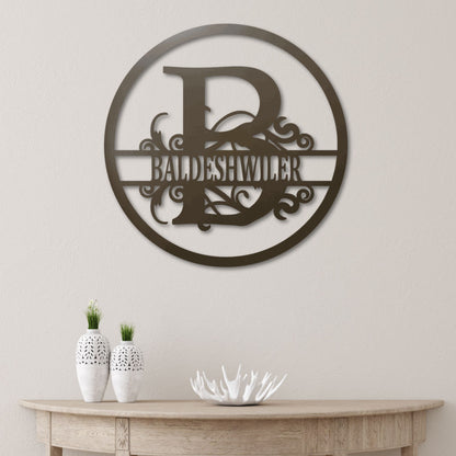 MONOGRAM SPLIT FAMILY NAME